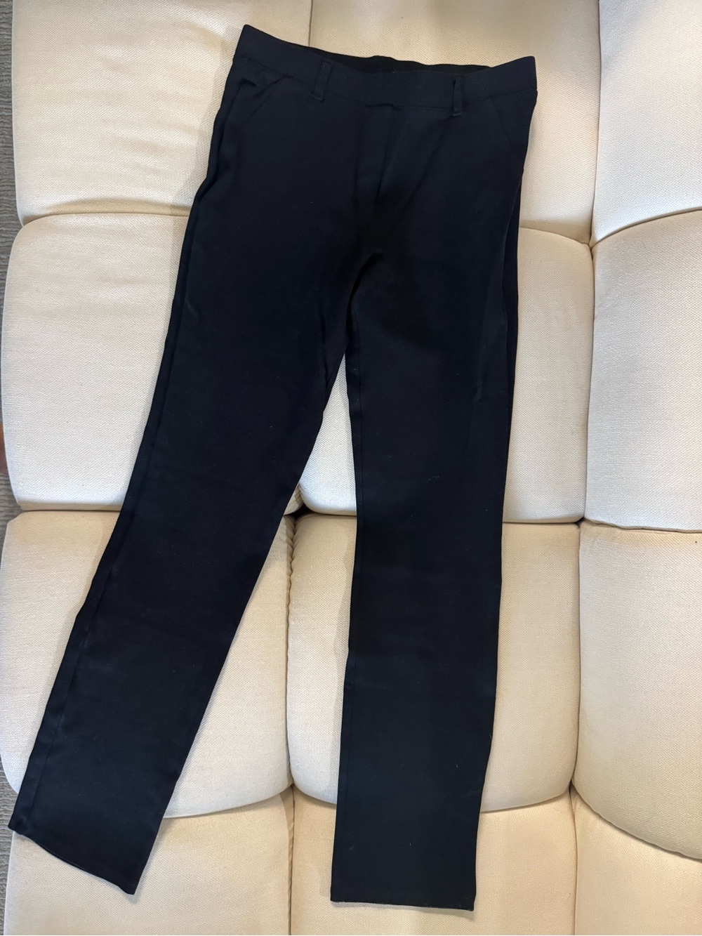 Quince Women's Black Stretch Slim Dress Pants
